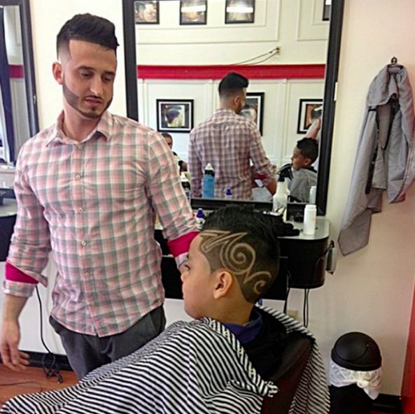 Vito admiring his work